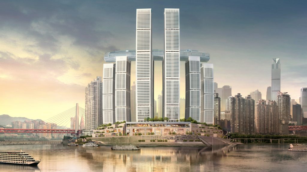 Vízszintes felhőkarcoló épül Kínában